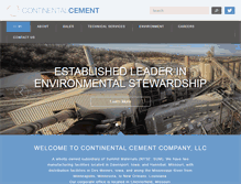 Tablet Screenshot of continentalcement.com